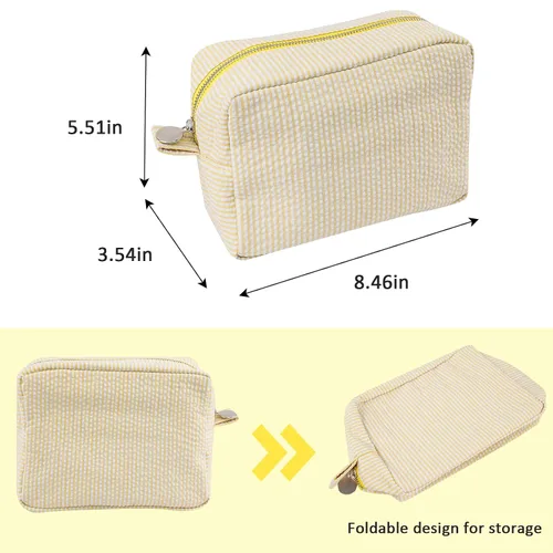 Miniatura 2 de Bolsa de cosméticos de sirsaca, bolsa de maquillaje grande de viaje con cierre de cremallera, organizador de cosméticos de sirsaca para mujeres