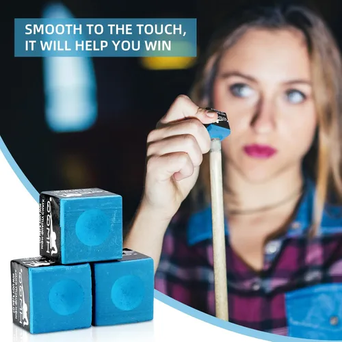 Miniatura 4 de HMQQ Pool Cue Chalk – 12 Pack Billiard Chalk, Low Dust & Anti-Slip Cue Chalk for Smooth, Accurate Shots – 6 Colors Available for Pool Lovers, Home