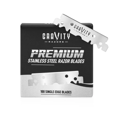 Miniatura 17 de Kit de navaja de afeitar recta profesional GRAVITY RAZORS – Ultra Exposición, incluye 10 cuchillas premium, 2 mm expuestas, blanco