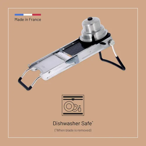 Miniatura 4 de de Buyer LA MANDOLINE REVOLUTION MASTER - Hoja extraíble de acero inoxidable de doble cara - Ideal para cortar, triturar, cortar en dados y cubitar