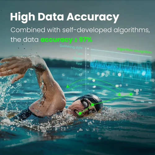 Miniatura 4 de Holoswim Gafas de natación inteligentes 2PRO, visualización en tiempo real AR, seguimiento de datos y planes de entrenamiento, gafas de natación