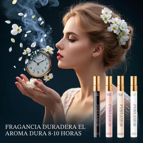 Miniatura 3 de PUREAMOR Perfumes de Feromonas para Mujeres, Set de Perfume Duradero de 4 Piezas, Vainilla Ámbar, Ámbar Azafrán, Cítrico Amaderado, Sándalo
