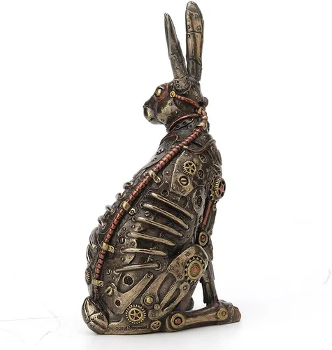 Miniatura 6 de Veronese Design Estatua de bronce con acabado de conejo estilo steampunk