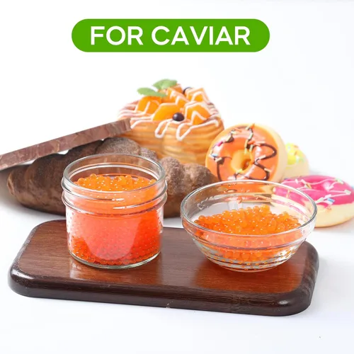 Miniatura 7 de Paquete de 40 tarros de vidrio de 4 onzas con tapas negras, mini tarro de boca regular, tarros de conservas para miel, mermelada, gelatina, recuerdo
