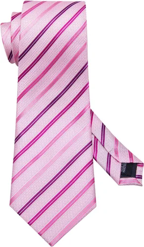 Miniatura 25 de Barry.Wang Juego de corbatas para hombre, corbata de seda a rayas, tejido a cuadros, gemelos formales, negocios, boda