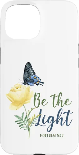 Miniatura 6 de Bible Verse Butterfly Flower Be The Light Matthew 5:14 Case for iPhone 16