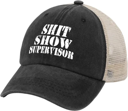 Miniatura 2 de Gorra de béisbol Shit Show Crew Member Gorra de béisbol para mujer Gorra de mezclilla gráfica ajustable
