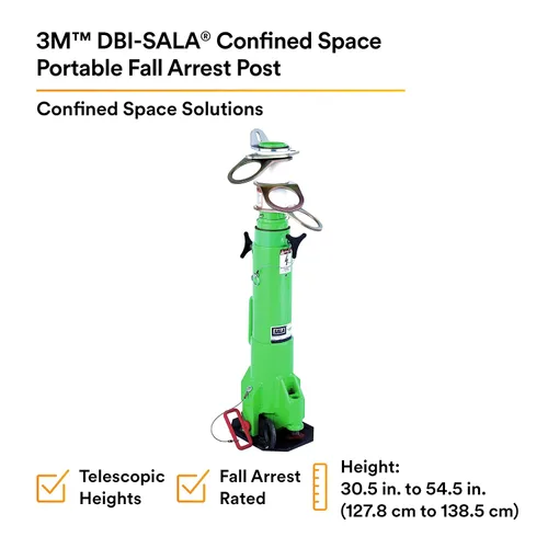 Miniatura 2 de 3M DBI-SALA Advanced 8516691 - Sistema de espacio confinado, portátil, telescópico con 3 puntos de anclaje giratorios independientes de 360 grados