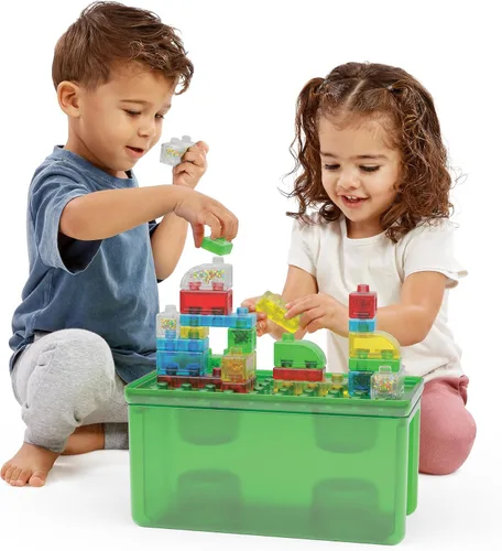 Miniatura 9 de Goliath Jelly Blox Stash 'N Stack Estuche de Almacenamiento 2 en 1 Bloques de Construcción para Niños Pequeños y Preescolares que Pueden Apretar