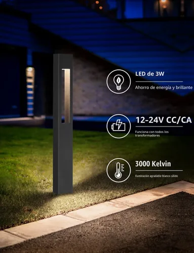 Miniatura 2 de SUNVIE Luces LED de bajo voltaje para paisaje, 3 W, luces de camino de bajo voltaje, 12-24 V, luces de camino de paisaje, 3000 K, CRI 90+, aluminio