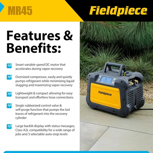 Miniatura 2 de Fieldpiece MR45 equipo de recuperación