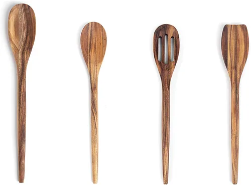 Miniatura 10 de Ironwood Gourmet Cuchara ranurada de madera de acacia, 12