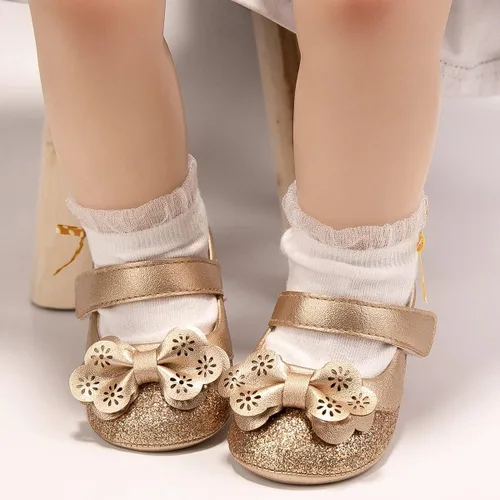 Miniatura 2 de CENCIRILY Zapatos planos Mary Jane para bebés y niñas, antideslizantes, suela suave, para antes de caminar, zapatos de vestir de boda