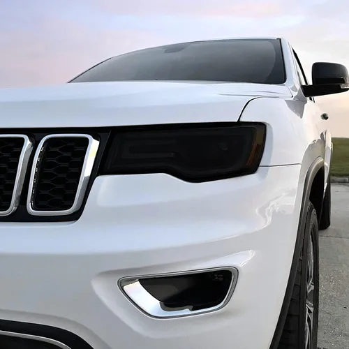 Miniatura 3 de SlickMod Vinilo PreCortado Tinta de Humo para Faro y Antiniebla de Jeep Grand Cherokee 2014-2021 (1. Faro, 20 por ciento de Humo Oscuro)