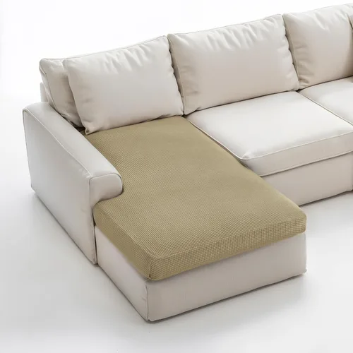 Miniatura 49 de CHUN YI - Funda elástica de cojín para sofá biplaza, funda de asiento de sofá con tela jacquard de elastano (mediana, color marfil blanco)