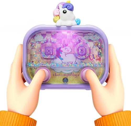 Miniatura 11 de Juego de agua de mano con luz - Juguete de bola de agua para niños a partir de 3 años, juguete retro, juego de viaje en automóvil sin pantalla