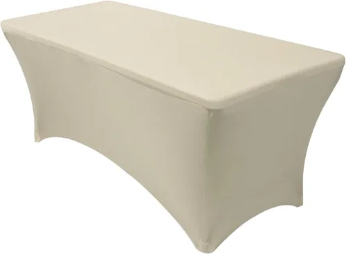 Miniatura 16 de YOUR CHAIR COVERS Mantel rectangular de elastano ajustable de 5 pies, color blanco, para decoración de bodas, eventos, patio, cubierta elástica
