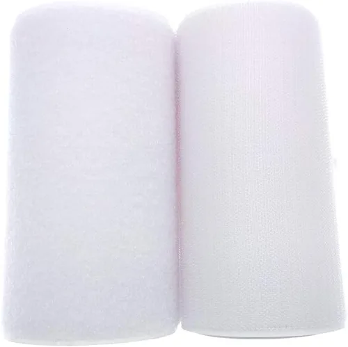 Miniatura 2 de 6 '' Ancho x 2 Metros Longitud Blanco Coser En Cinta De Gancho Y Bucle Cinta De Tela De Nylon (Blanco, 6 Pulgadas x 2 Metros)