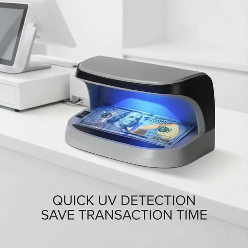 Miniatura 4 de Detector de billetes falsificados con luz LED UV, la máquina de verificación de facturas proporciona luz UV avanzada para identificar rápidamente