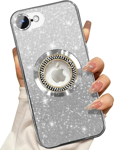 Miniatura 408 de Misscase Funda magnética con purpurina para iPhone 11 compatible con MagSafe, protección completa, delgada, a prueba de golpes, antiarañazos