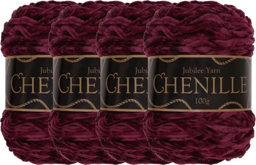 Miniatura 8 de JubileeYarn - Hilo de chenilla (3.53 oz/poliéster peinado, circonita), 1 pastel