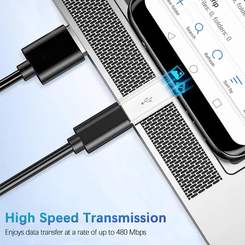 Miniatura 6 de Adaptador micro USB a USB C, paquete de 2 adaptadores Micro-USB hembra a USB-C macho OTG compatibles con Samsung Galaxy, LG, Huawei, teléfonos tipo