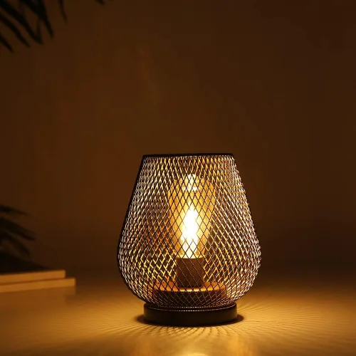 Miniatura 6 de JHY DESIGN Linterna LED de jaula de metal, funciona con pilas, luz de acento inalámbrica con LED, ideal para bodas, fiestas, patio, eventos