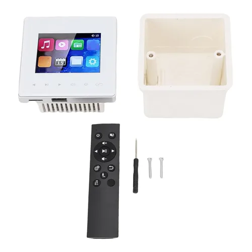 Miniatura 9 de Amplificador de pared inteligente Bluetooth con radio FM, pantalla táctil HD de 2.8 pulgadas, temporizador de encendido y apagado, compatible
