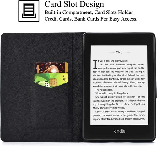 Miniatura 3 de Funda para Kindle Paperwhite, ranuras para tarjetas ligeras y delgadas con funda de encendido y apagado automático para Amazon Kindle Paperwhite