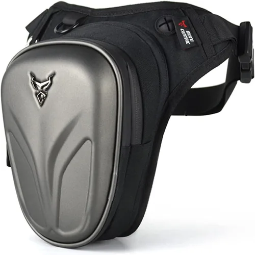 Miniatura 2 de Riñonera para muslo, unisex, impermeable, con extensor para correr, ciclismo, motociclismo, senderismo, Gris