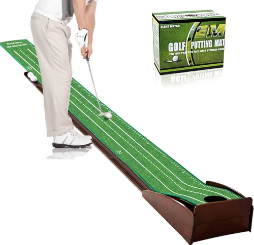 Miniatura 8 de Putting Green Putting Matt para interior Golf Putting Mat - Putting Mat interior con pelota. Mate para práctica de golf, portátil y fácil