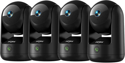 Miniatura 11 de Dzees Cámara de seguridad 5G/2.4G WiFi para interiores, cámara para mascotas sin suscripción, cámaras WiFi 2K 360°, cámara con cable para mascotas