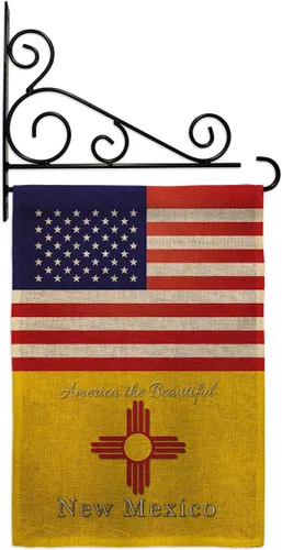 Miniatura 7 de Juego de banderas de jardín de Nuevo México de Estados Unidos de América, Estados Unidos, territorios de Estados Unidos, República de país, área