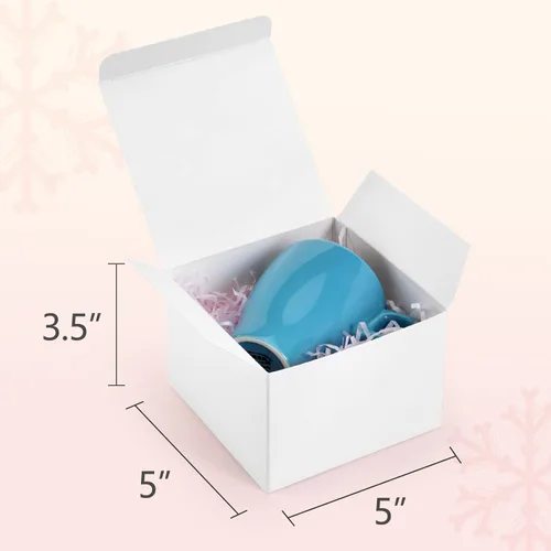 Miniatura 2 de ValBox Cajas de regalo blancas de 5 x 5 x 3.5 pulgadas, 20 cajas de regalo con tapas para regalos, caja de dama de honor pequeña para regalos, Blanco