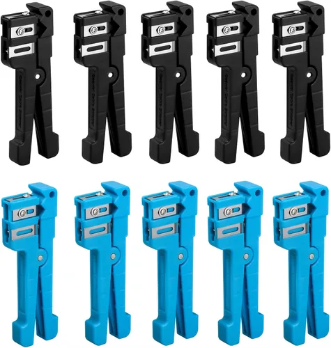 Miniatura 7 de Herramienta de corte de fibra óptica 45-165, pelacables coaxiales, fibra óptica, tubo amortiguador, pelacables, pelacables, 10 uds