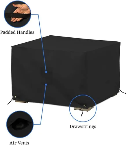 Miniatura 4 de Covers & All Funda para Otomana de Exterior, Poliéster PVC de 12 Oz, Funda Impermeable para Otomana Resistente a Desgarros y UV, Fundas Cuadradas