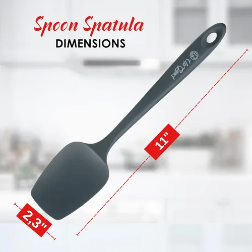Miniatura 2 de Espátula de cuchara de silicona - resistente al calor de 600 °F, antiadherente, de goma Úsela como utensilio de raspador de cocina de silicona