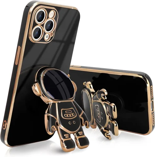 Miniatura 16 de Pepmune Funda compatible con iPhone 12 Bonita Diseño de Soporte de Astronauta en 3D Protección de Cámara A Prueba de Golpes Cubierta Trasera Suave