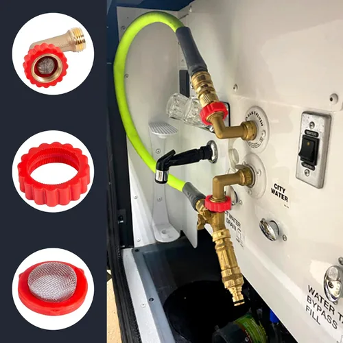Miniatura 4 de Protector de manguera de latón sin plomo de 90 grados, adaptador de conexión giratoria rápida de 90°, conector de rosca de tamaño de rosca de 3/4