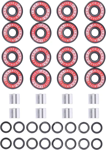 Miniatura 7 de Adventure World Rollerex 608ZZ ABEC-7 Kit de rodamientos, espaciadores y arandelas para ruedas (patineta y patín en línea)