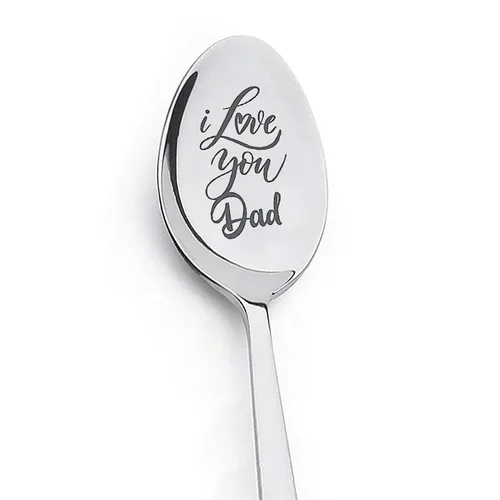 Cuchara de regalo para papá o padre, cucharas para papá, regalos de cumpleaños para papá, cuchara de helado para papá, papás, regalos para amantes