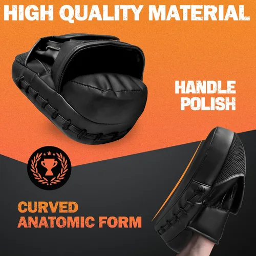 Miniatura 4 de Almohadillas de boxeo para hombres, mujeres y niños, manoplas de cuero para artes marciales, entrenamiento de boxeo, manoplas curvadas para karate