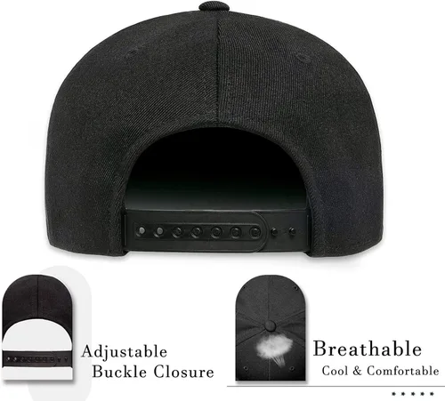 Miniatura 4 de Negi Snapback Hats for Mens Hat Fitted Mountain Gaming Trucker Dad Black Flat Bill Adjustable Baseball Cap Brim