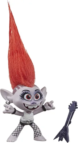 Miniatura 4 de DreamWorks Trolls World Tour Poppy, muñeca coleccionable con accesorio de ukelele, figura de juguete inspirada en la película Trolls World Tour (n/a)