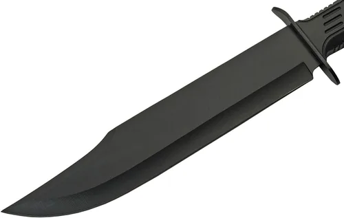 Miniatura 5 de SZCO SUPPLIES Cuchillo de hoja Bowie Black Tech de supervivencia al aire libre de 15" Negro
