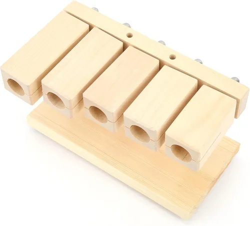 Miniatura 3 de Bloque de percusión de madera, 5 tonos, ritmo de arce, con martillo para música de ópera nacional
