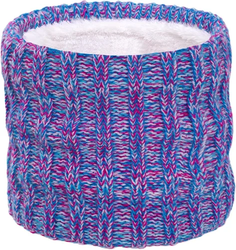 Miniatura 28 de Wandx Polaina de forro polar para niños y niñas, para invierno, para clima frío, cubierta facial de punto de rayas anchas para niños y niñas