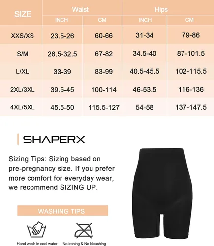 Miniatura 3 de SHAPERX Pantalones cortos de maternidad para mujer sobre el vientre