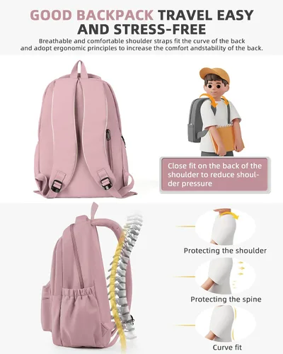 Miniatura 5 de Mochila ligera - 3, B1-rosa, Grande