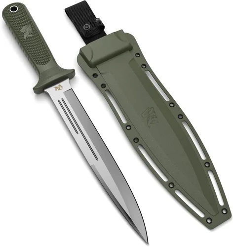 Miniatura 12 de ODENWOLF W-SowCatcher Cuchillo de hoja fija con funda – Cuchillo de caza grande hecho de acero D2 – Cuchillos grandes de hoja fija de doble filo